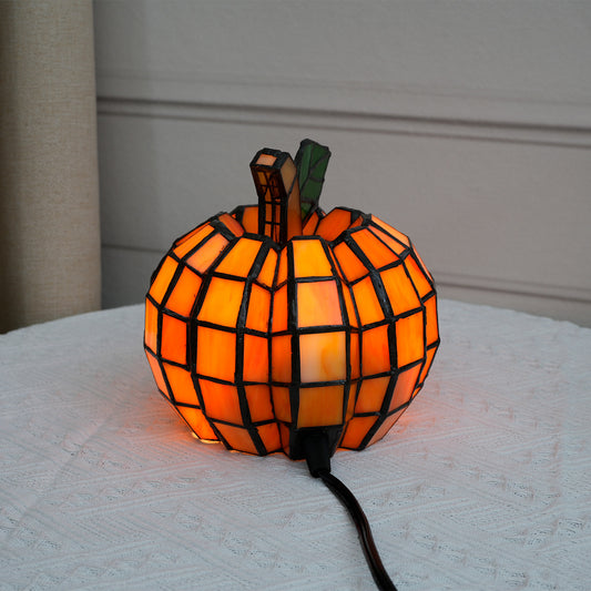Glass Pumpkin Decoration Halloween Night Light