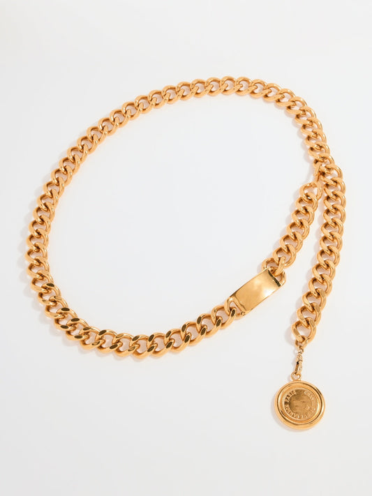 Gold Medallion Chain Belt