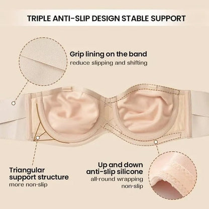 Full Support Convertible No-Slip Headband Bra