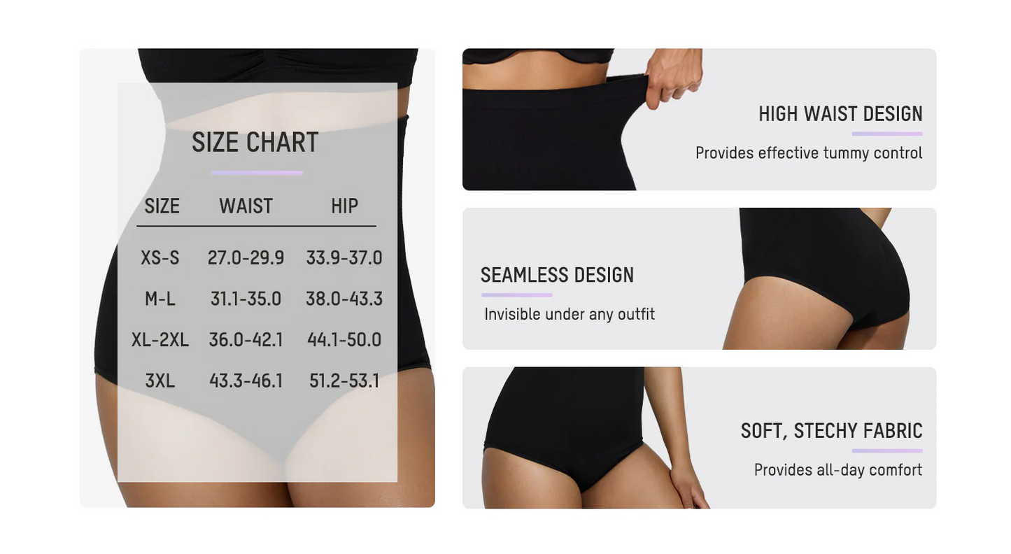 High Waist Tummy Control Brief Panty