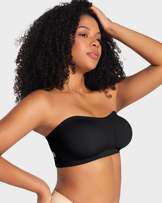 Rutschfester Crossover-Bandeau-BH mit seitlichen Haken 