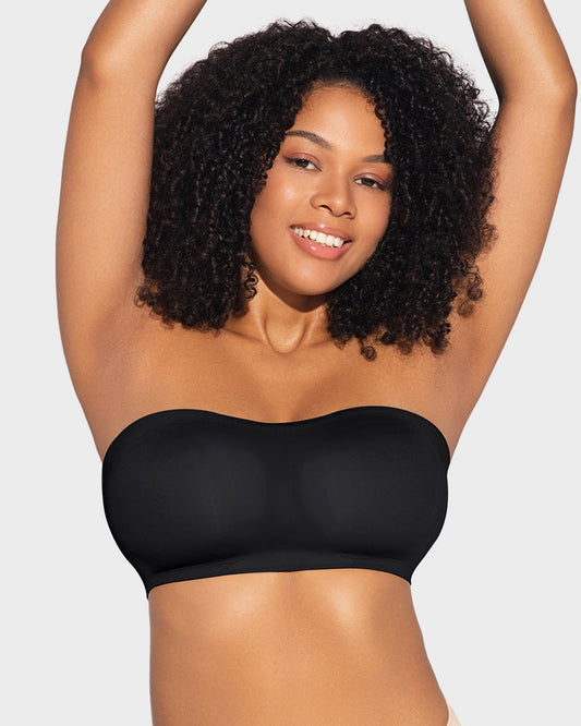 Rutschfester Crossover-Bandeau-BH mit seitlichen Haken 