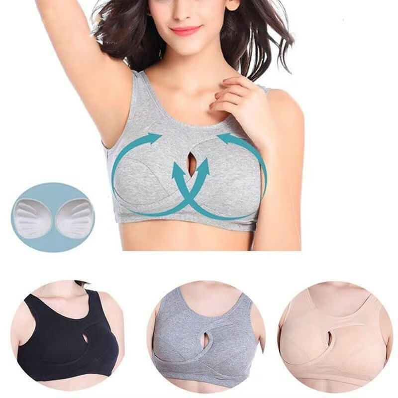 Pure Cotton Instantly Lifts Anti-Sagging Wirefree Bra