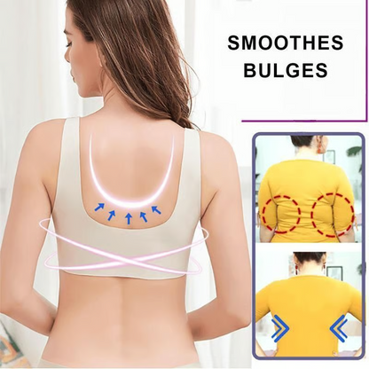 Plus Size Comfort Extra Elastic Wireless Support Lace Bra