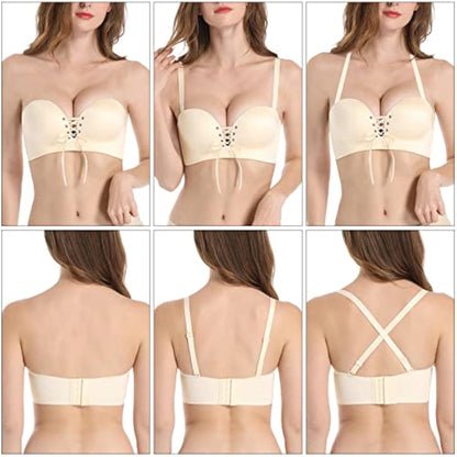 Wireless Seamless Push Up Strapless Bra