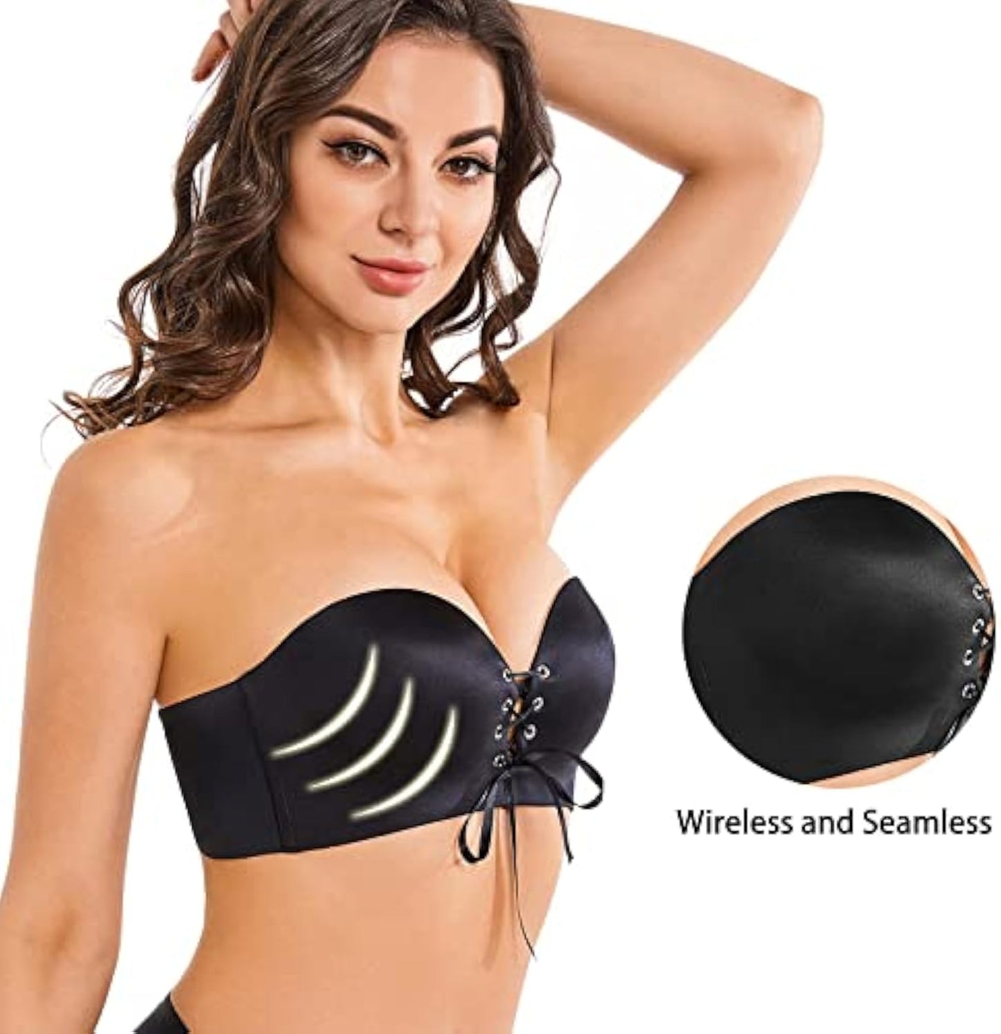 Wireless Seamless Push Up Strapless Bra