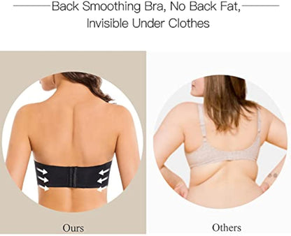 Wireless Seamless Push Up Strapless Bra
