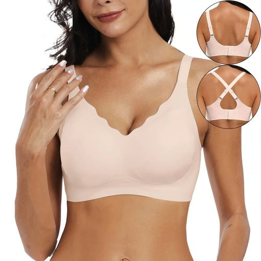 Nahtloser Push-Up-BH mit Wellenkante 