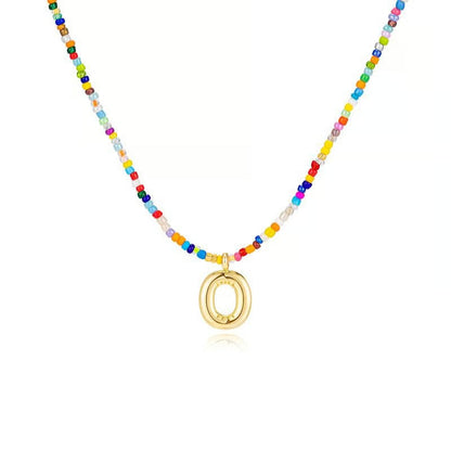 Adjustable Bubble Initials Necklace