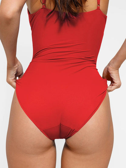 Plunging V Slimming One-Piece Swimsuit