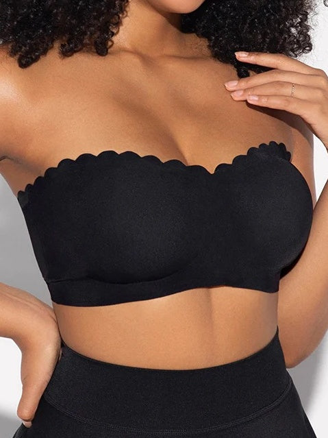 Strapless Front Closure Leopard Print Bra