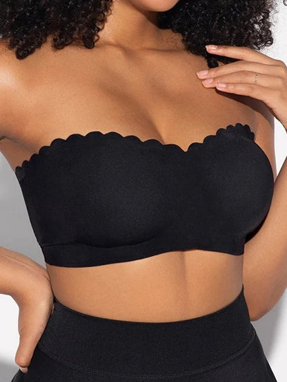 Strapless Front Closure Leopard Print Bra