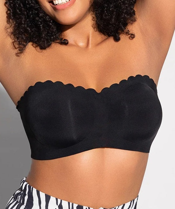 Strapless Front Closure Leopard Print Bra