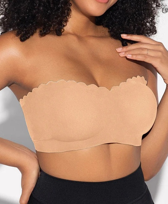 Strapless Front Closure Leopard Print Bra