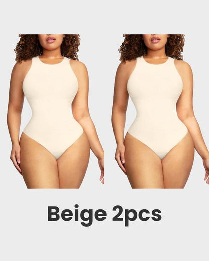 Crew Neck Sleeveless Sculpting Bodysuit Shapewear