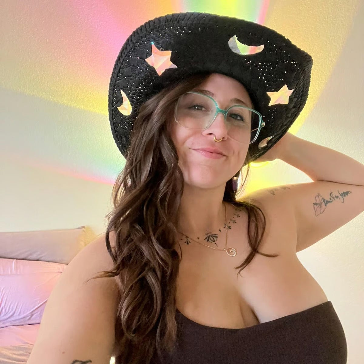 Suncatcher Cowgirl Straw Prism Hat