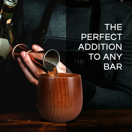 Handmade And Charred Drinking Vessel -Original Wooden Bourbon Drinking Glass