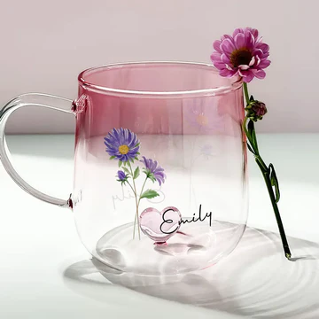 Pink Gradient Glass Mug