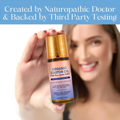 Organic Castor Oil Roll-On - For Radiant Skin, Lush Hair & Relaxation