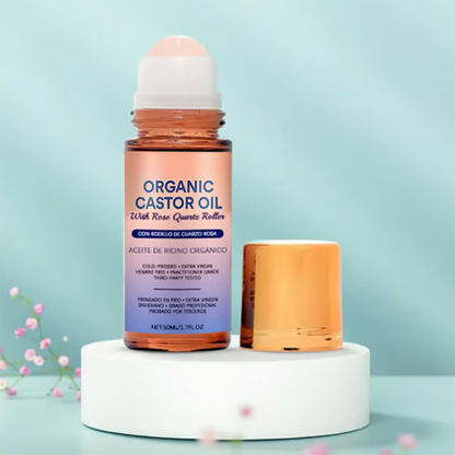 Organic Castor Oil Roll-On - For Radiant Skin, Lush Hair & Relaxation