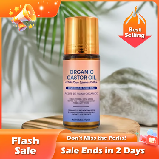 Organic Castor Oil Roll-On - For Radiant Skin, Lush Hair & Relaxation