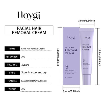 Gentle And Painless Facial Hair Removal Cream