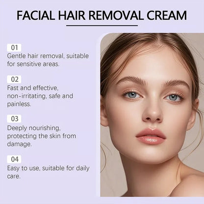 Gentle And Painless Facial Hair Removal Cream