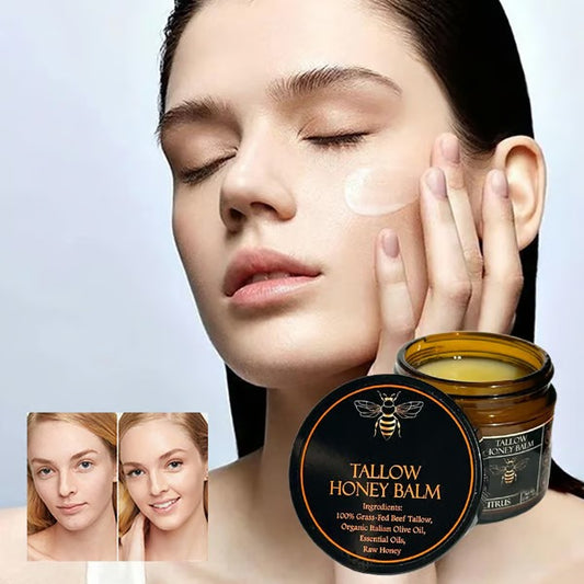 Organic Grass-Fed Beef Tallow Balm With Raw Honey