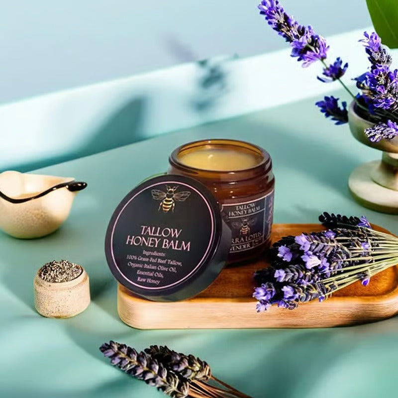 Organic Grass-Fed Beef Tallow Balm With Raw Honey