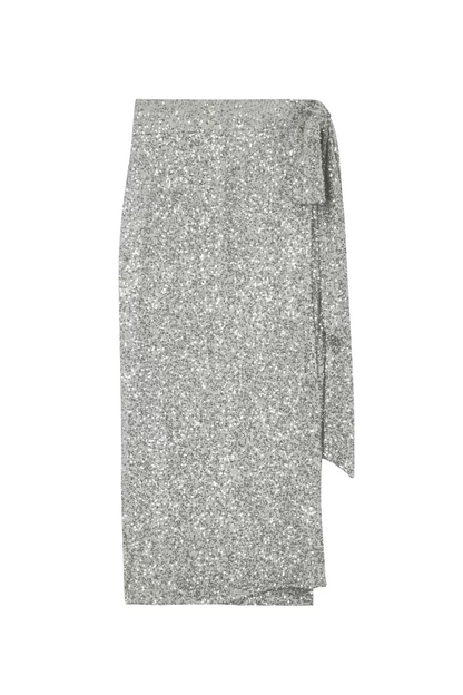 Sequin Maxi Wrap Skirt