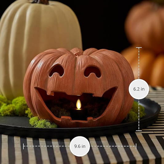 Jack-o'-Lantern Pumpkin Tealight Holder