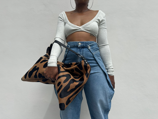 Jaguar Print Shoulder Bag