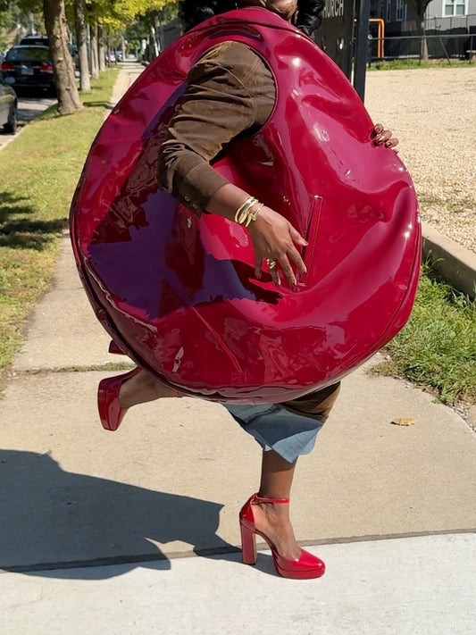 LUXURY PATENT OVERSIZED TOTE