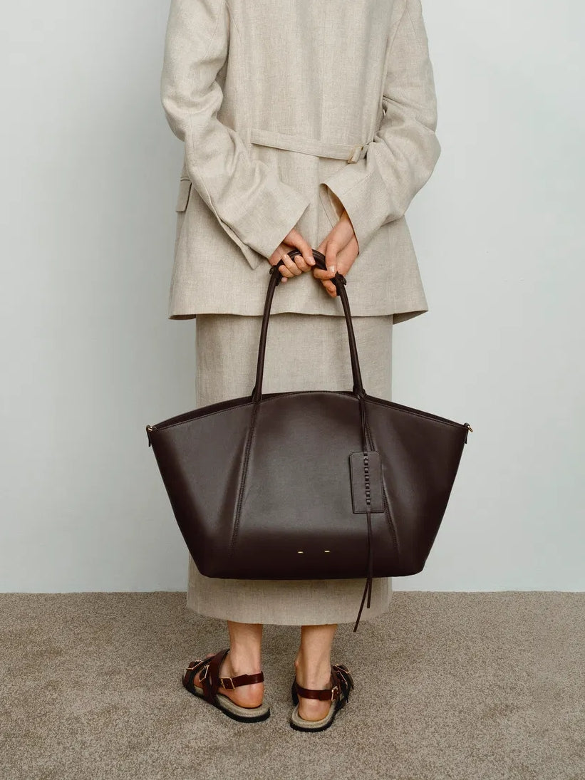 Convertible Tote Bag Large In Dutch Calfskin And Suede