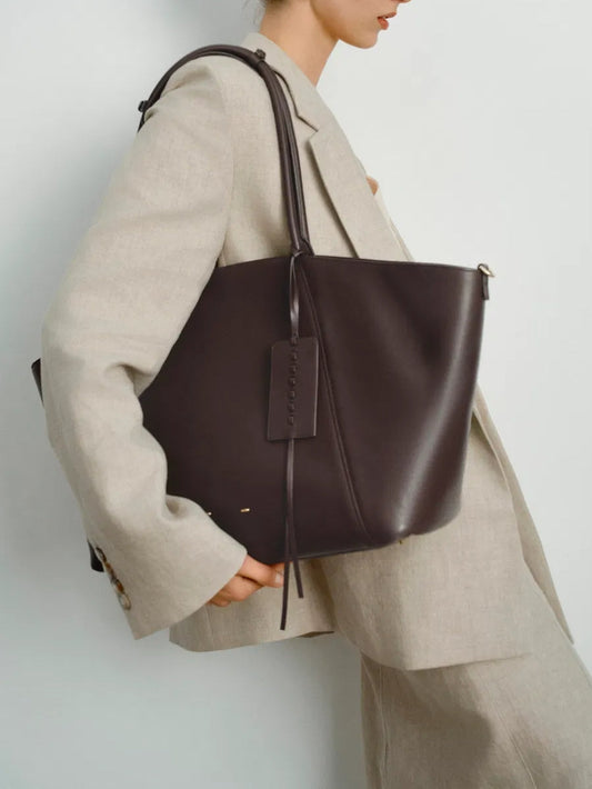 Convertible Tote Bag Large In Dutch Calfskin And Suede