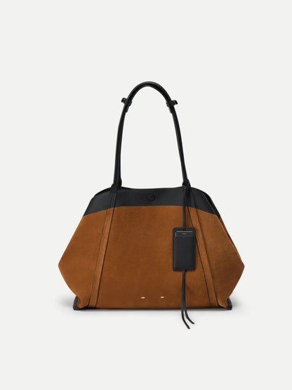 Convertible Tote Bag Large In Dutch Calfskin And Suede
