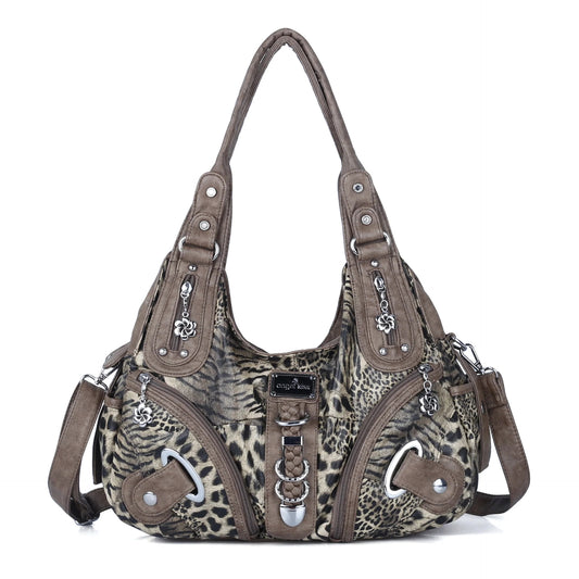 Leopard Print Shoulder Handbag