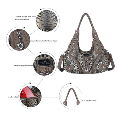 Leopard Print Shoulder Handbag