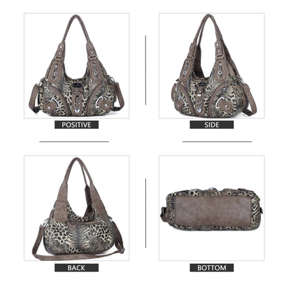 Leopard Print Shoulder Handbag