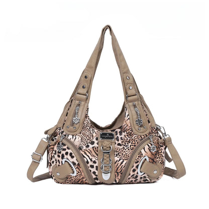 Leopard Print Shoulder Handbag