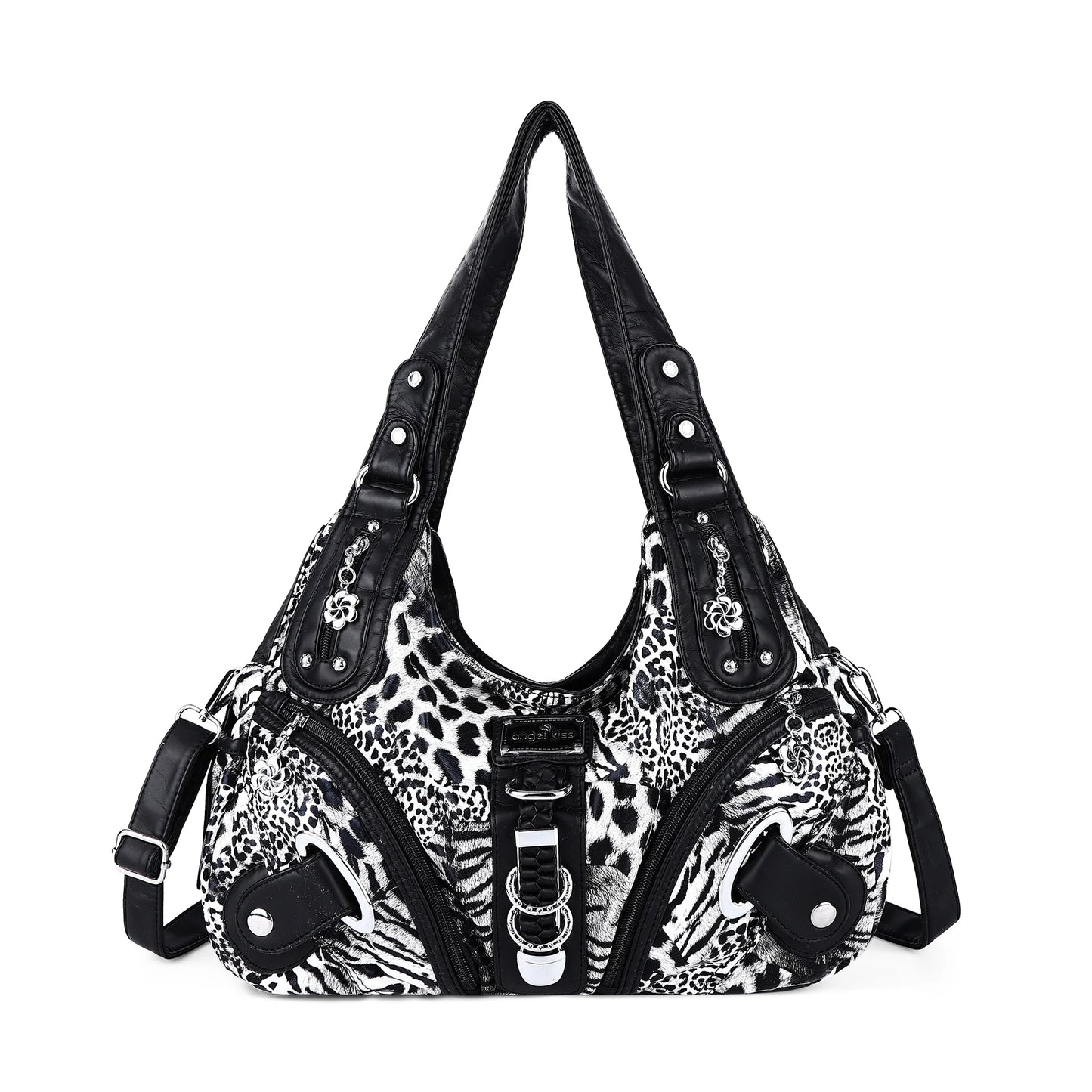 Leopard Print Shoulder Handbag