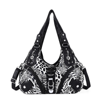 Leopard Print Shoulder Handbag