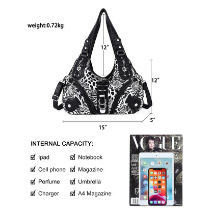 Leopard Print Shoulder Handbag