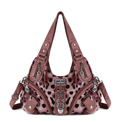 Leopard Print Shoulder Handbag