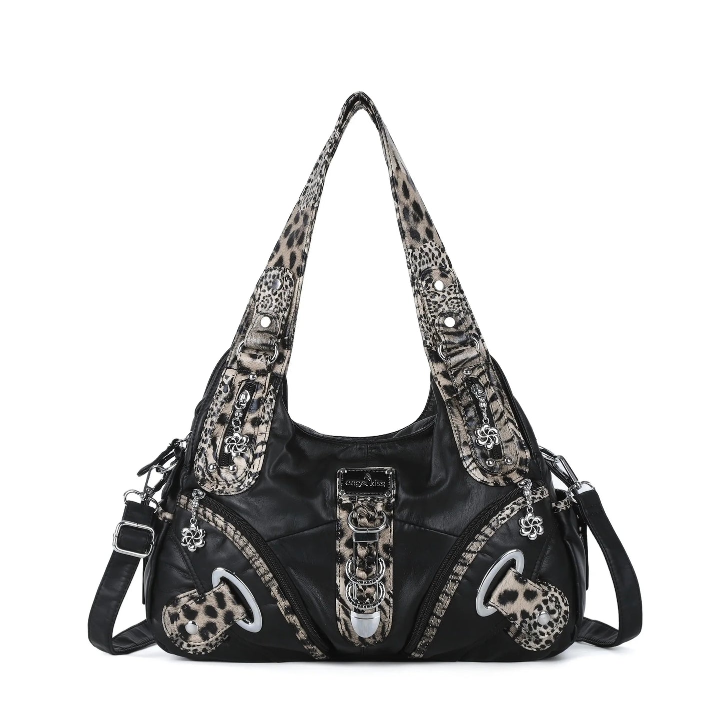 Leopard Print Shoulder Handbag