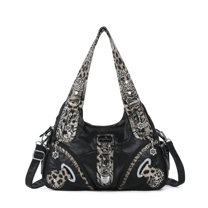 Leopard Print Shoulder Handbag