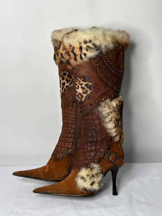 Fur Heel Boots