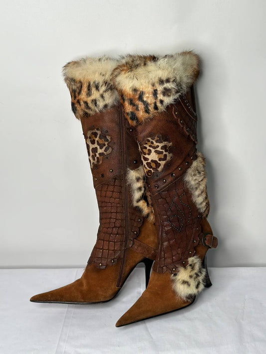 Fur Heel Boots