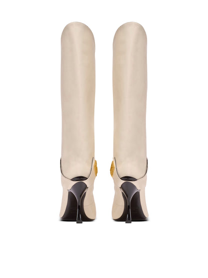 Twist Heeled Leather Boots
