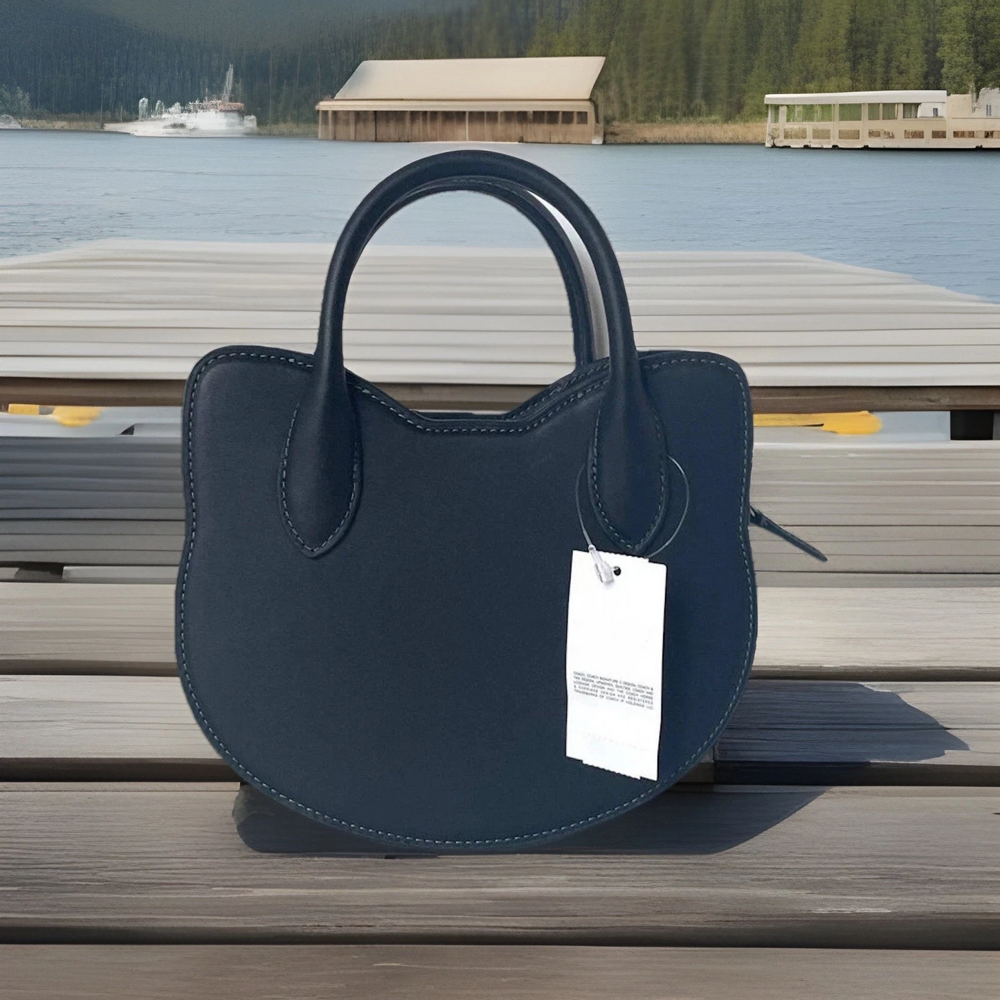 Halloween Cat Head Crossbody Bag Purse Black Leather Handbag